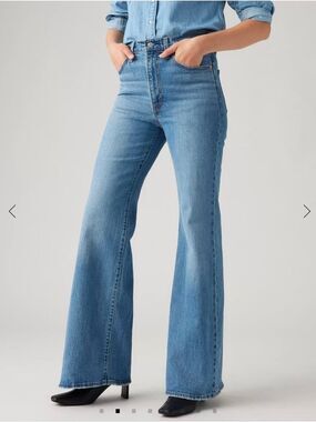 Levi's Ribcage Bell High-Rise Wide Leg Women Jeans - Light/Medium Wash Size 29